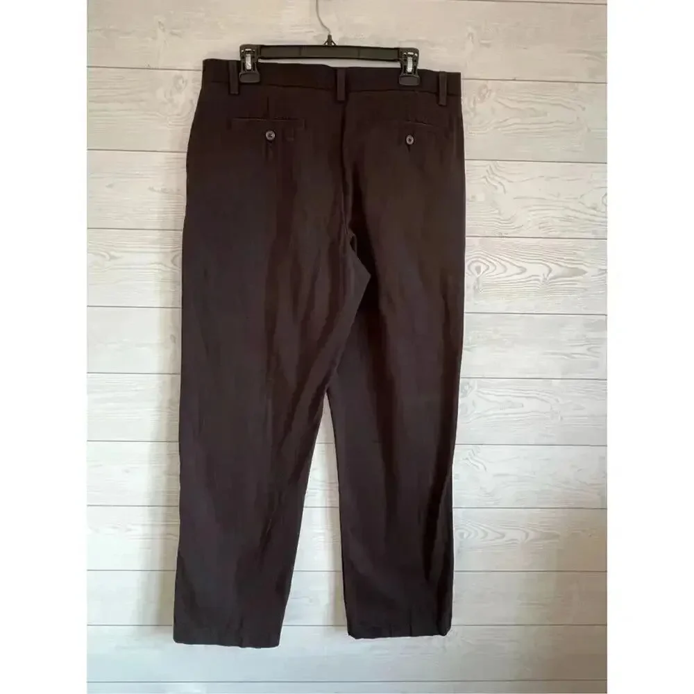 Croft & Barrow Men's 34x32 Black  Dress Pants Classic Fit Chinos